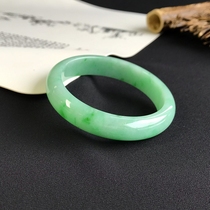Ruyi Bao Jade preferred shop Myanmar natural jade A goods jade bracelet 55 rings of ice species full circle spicy green jade bracelet