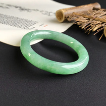 Ruyi Bao Jade preferred shop natural Burmese jade A goods jade bracelet 56 circles round strip full of green jade