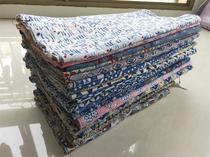  Y16 Nantong and Shanghai Chongming cotton hand-woven old homespun calico DIY fabric Pure plant printing and dyeing