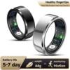New R6 smart ring heart rate blood oxygen sleep monitoring tracking ring IP68 waterproof health photography multi-function