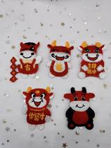 Gross Line Raw Shaw Bull Hair Clip Knit Embroidered Cartoon Bull Side Clip Card Issuer Gift Getaway Hair Clip Hair Clip Hair Clip