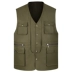 Trung niên nam quân đội áo vest xanh vai vest đôi nam nhiều túi bạn đời cha tải túi vest - Dệt kim Vest Dệt kim Vest