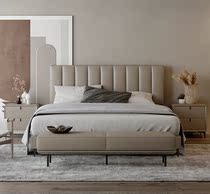 Nordic leather bed tail stool consciousness light luxury long strip bedside bench designer Net red solid wood shoe stool