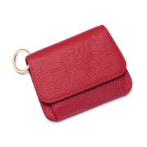 New multifunctional genuine leather zero wallet card bag minimalist mini wallet woman style key button mini containing bag