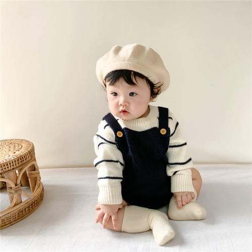 Брендовый осенний трикотажный комплект подходит для мужчин и женщин для девочек, лонгслив, боди для раннего возраста