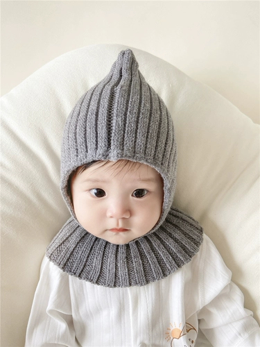 Шерстяной демисезонный пуховик подходит для мужчин и женщин для девочек, удерживающая тепло ветрозащитная универсальная вязаная шапка, шарф, в корейском стиле