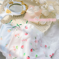 Size underwear female fat mm 200 pounds mid-rise Modal Tencel Japanese girl extra size sweet strawberry triangle