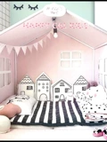 Милый детский домик для детской комнаты, защитный безопасный противоударный бортик для кровати, декор