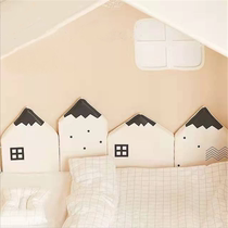 Bed surround crib pure cotton small house anti-collision soft bag childrens baby splicing bed removable and washable guardrail pillow fence
