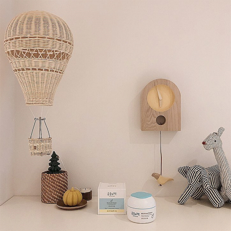 INS style hand woven real rattan hot air balloon for children's room photography display and home decoration equipment_voghion.com