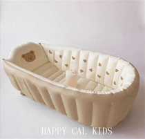ins Korean baby bath tub multi-functional folding baby inflatable large bath tub household newborn childrens products