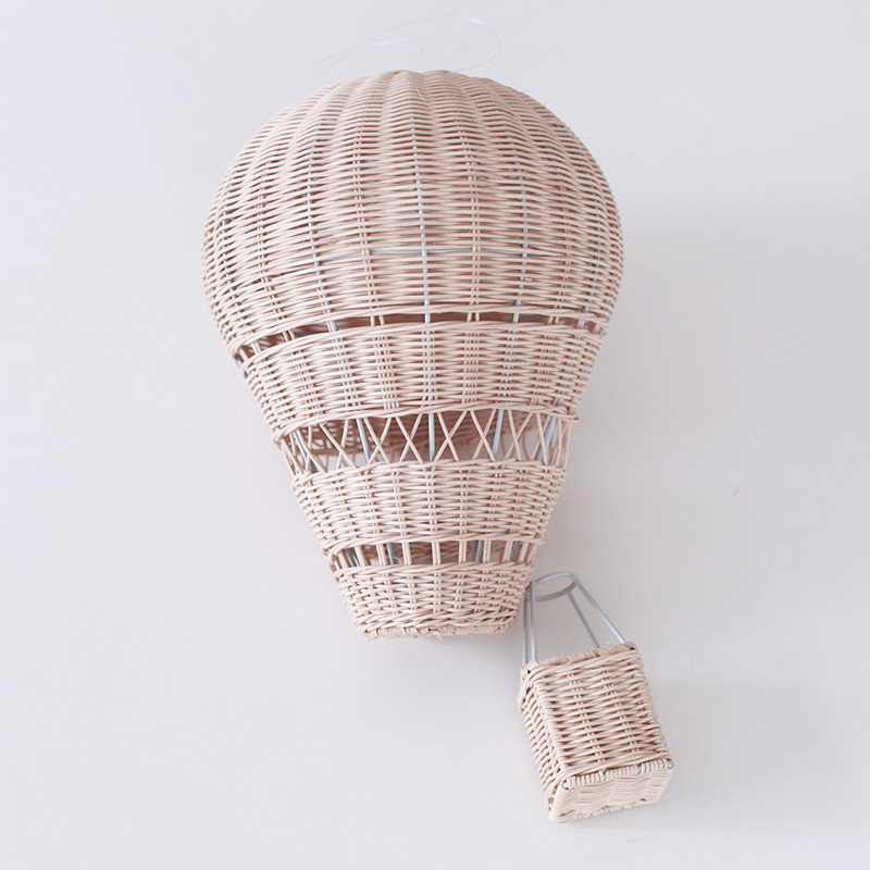 INS style hand woven real rattan hot air balloon for children's room photography display and home decoration equipment_voghion.com