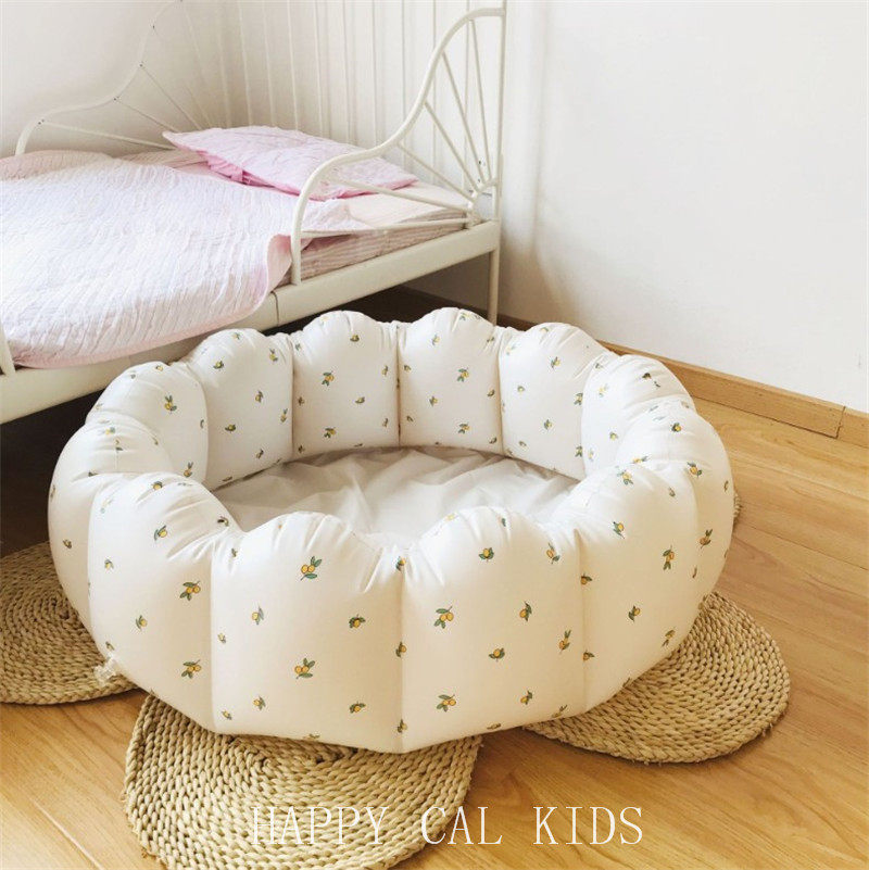 ins Korean petals Multi-functional folding swimming pool Children's game Ball pool baby Indoor outside containing fence swimming pool-Taobao