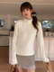 Fuzzy Patchwork Mid-Neck Fleece-Lined Long-Sleeve Base Shirt for Women, New Spring and Autumn Korean Style, Gentle Apricot Color, Slim-Fit T-Shirt Top