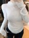 Sexy and Alluring Style, Large U-Neck Long-Sleeve Sequined Lace Shirt for Women, New Winter Model, Versatile and Slim-Fitting Base Top