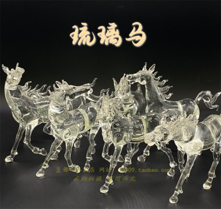 Glazed craft gift decoration Glazed galloping horse decoration creative decoration opening housewarming shop gift decoration