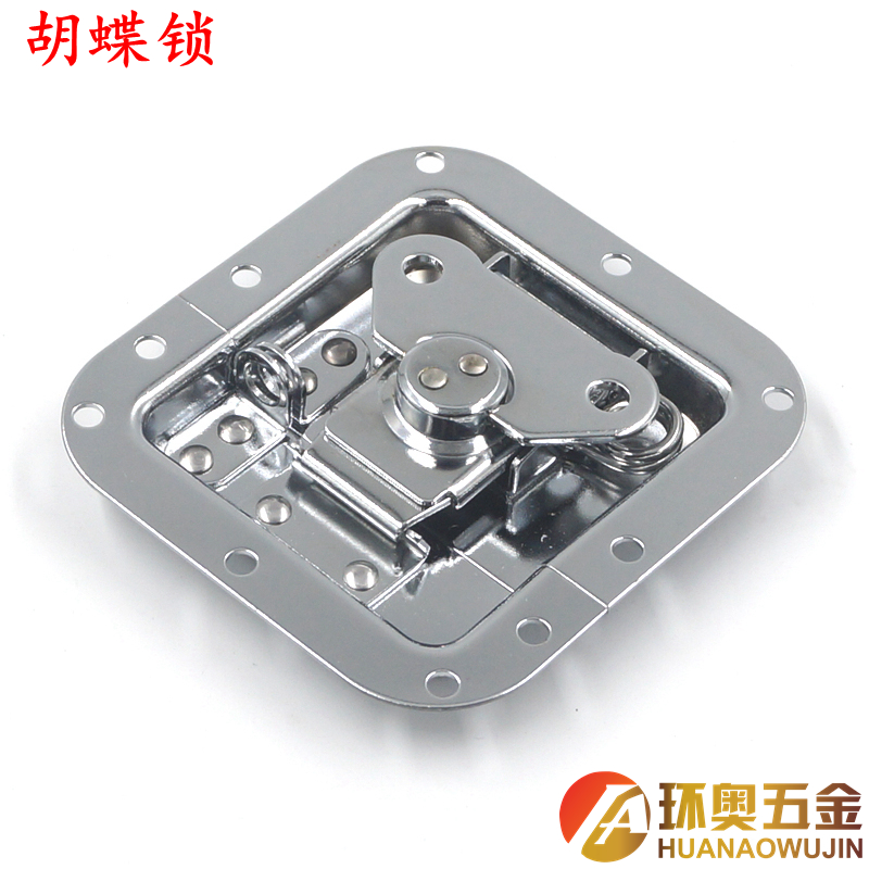 Air box with lock nose two-piece lock lock box buckle buckle stage prop box Hu butterfly lock tool wooden box furniture lock