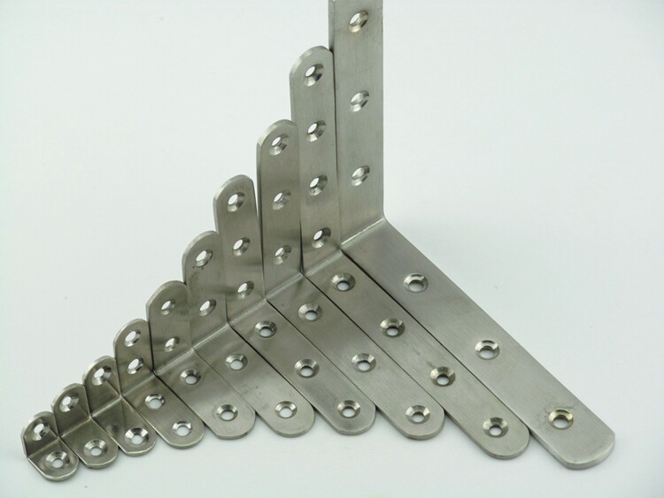 Stainless Steel Corner Yard 90-degree Angle Fixed Block Universal Connecting Piece Iron Sheet Furniture chair L Type bracket Triangle iron