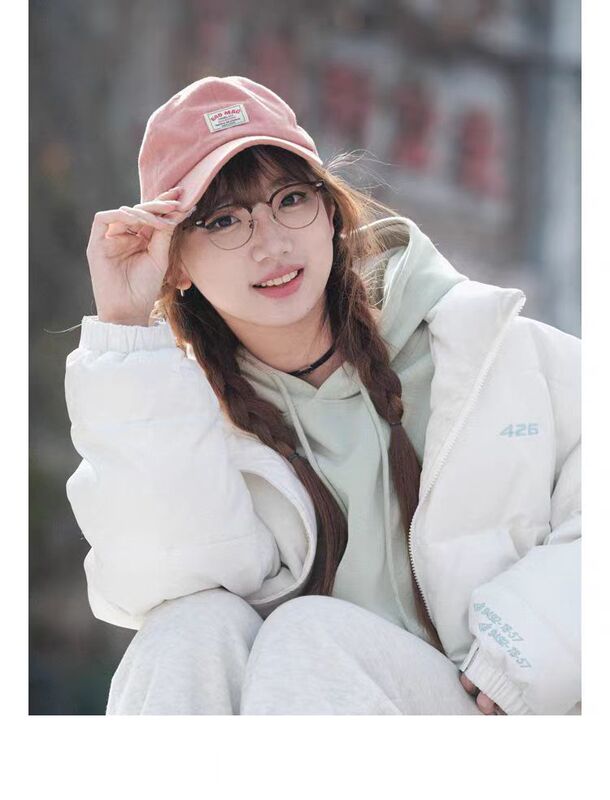 Ly2209 Anti-Blue Light Eyebrow Frame Optical Glasses Stainless Steel Metal Round Frame Glasses Men's Elegant Casual Glasses