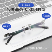 Ultra light fashion glasses frame rimless glasses frame optical glasses men myopia business glasses frame 58038