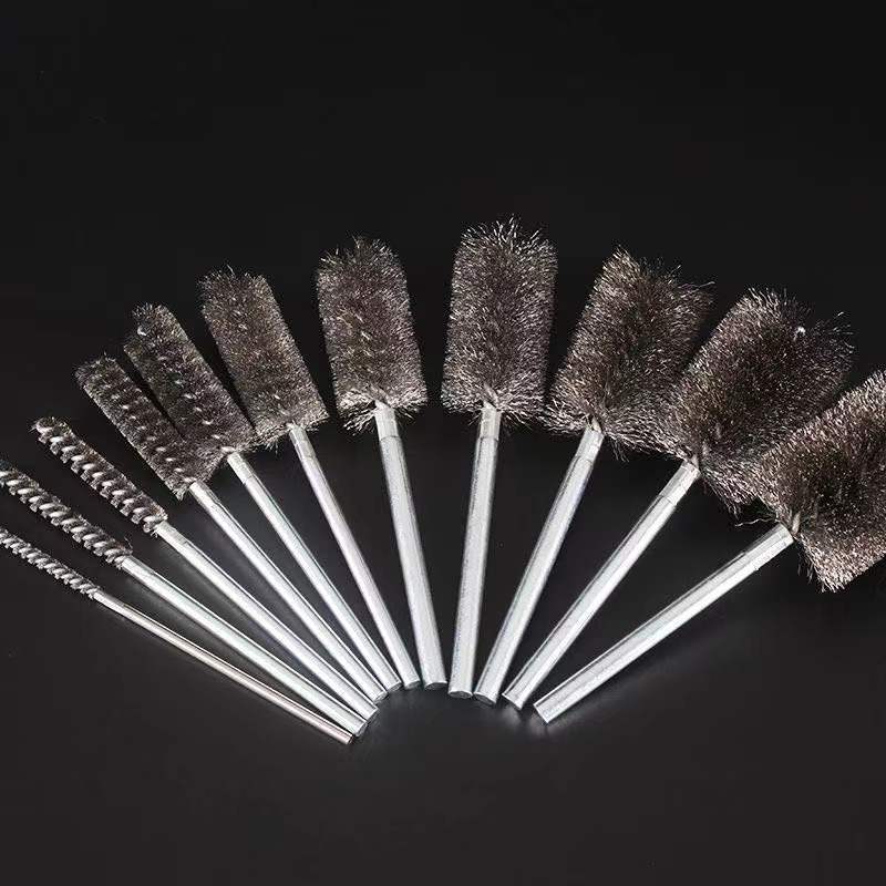 Brush polished inner hole removal pipe circular burr polishing stainless steel wire inner wall to steel wire brush brush steel pipe