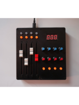 4 faders 12 buttons 8 knobs MIDI controller (customized product) with CC numerical display