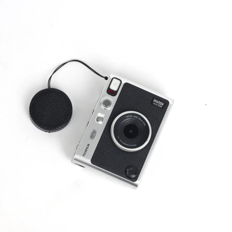Suitable for Polaroid Lens Covers, Fuji Mini Evo Black and Brown Leather Lens Dust Cover