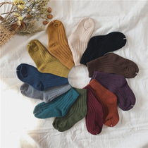 Winter new childrens socks baby cotton candy color plus velvet socks small children thick warm tide socks pile socks