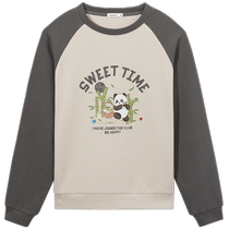 Hot Wind 2024 Autumn New Womens Panda Illustrator Pattern Sweater Loose Versatile and Comfortable Pullover Top