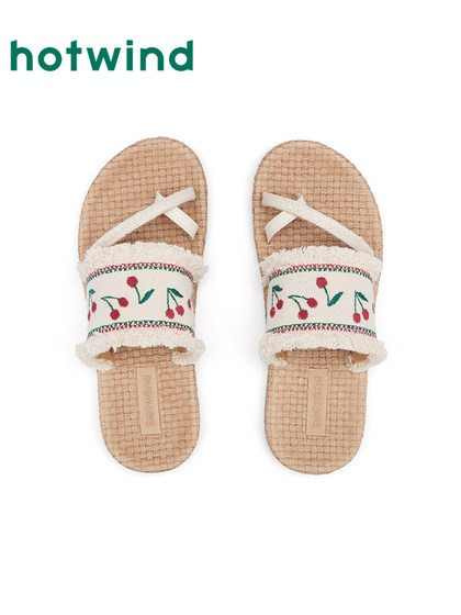 热风度假风人字拖女款2025年夏季新款百搭平底外穿拖鞋休闲软木拖