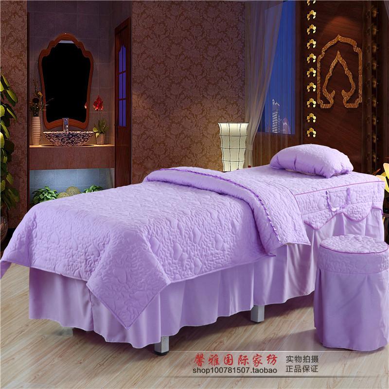 Vẻ đẹp trải giường bốn mảnh đầu tròn đầu vuông giường bìa sanding body massage trải giường kit