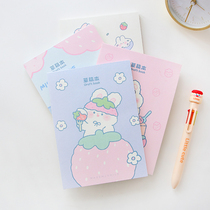 Cartoon rabbit draft student with calculus hipster draft paper homework notebook blank drawing Note Book