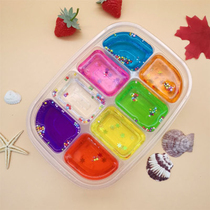Childrens toy color Crystal mud non-stick hand safety m home 4 grid 6 grid 8 grid foam large box 1 yuan mud