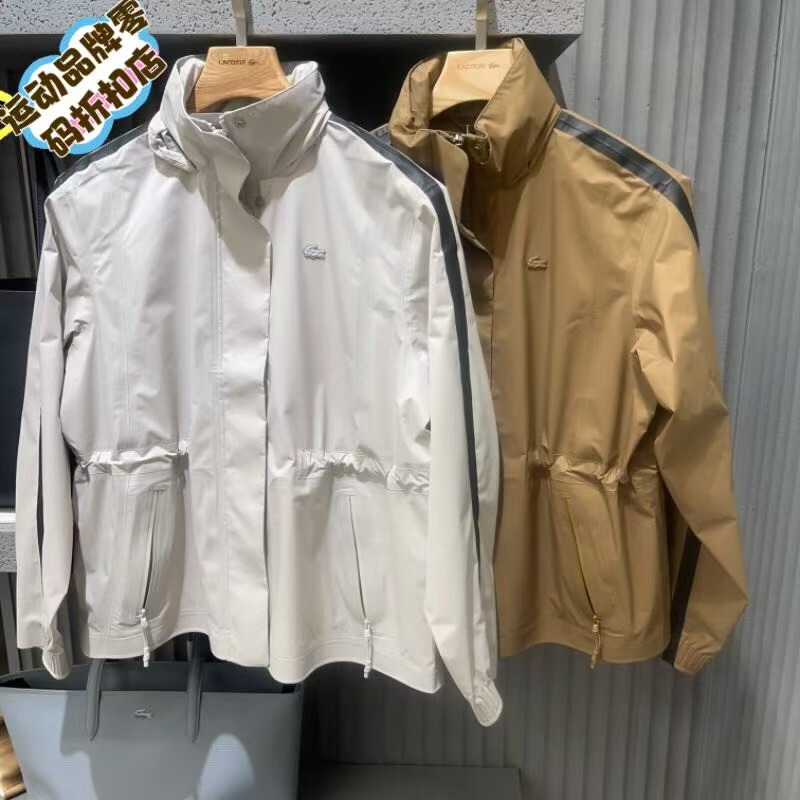 Lacoste French Crocodile 2025 Autumn/Winter New Women's Contrast Color Hooded Casual Jacket Bf2484