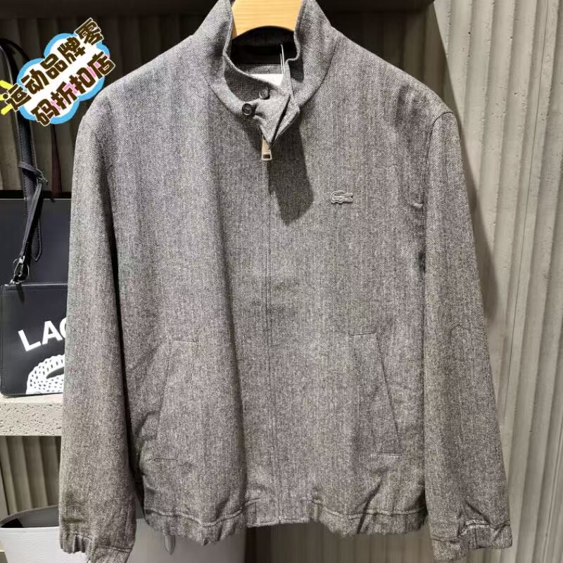 Lacoste French Crocodile 2025 Autumn New Men's Comfortable Wool Harrington Jacket Bh9184 Lacoste French Crocodile 2025 Autumn New Men's Comfortable Wool Harrington Jacket Bh9184