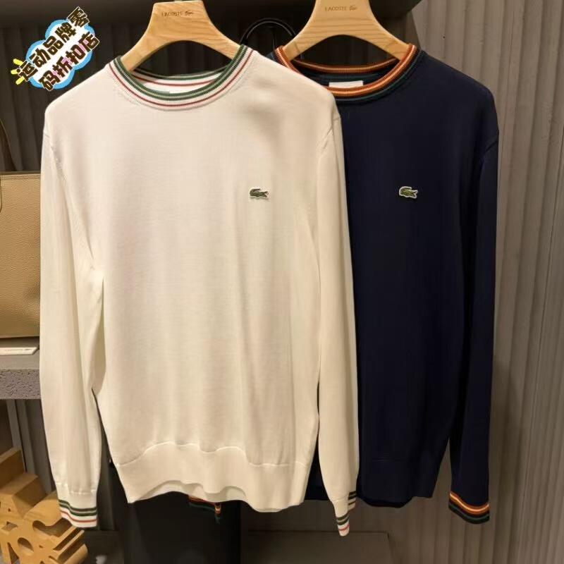 Lacoste French Crocodile 2025 Autumn and Winter New Men's Round Neck Knit Sweater Ah5158 Lacoste French Crocodile 2025 Autumn and Winter New Men's Round Neck Knit Sweater Ah5158
