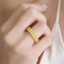 Cultivate Caibao artificial diamond V-shaped half-circle full diamond row ring wearing 18K gold T home heart-shaped princess square diamond ring