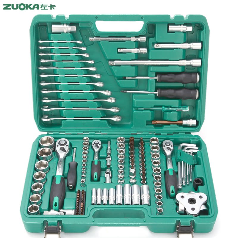 121 pieces of steam repair tool suit quick ratchet bushing wrench set universal car maintenance tool box