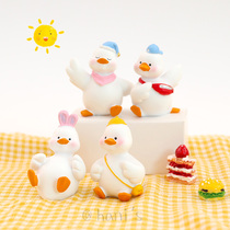 Hanis cute duck ornaments Cartoon resin home desktop decoration Classmate gifts Best friend small gifts