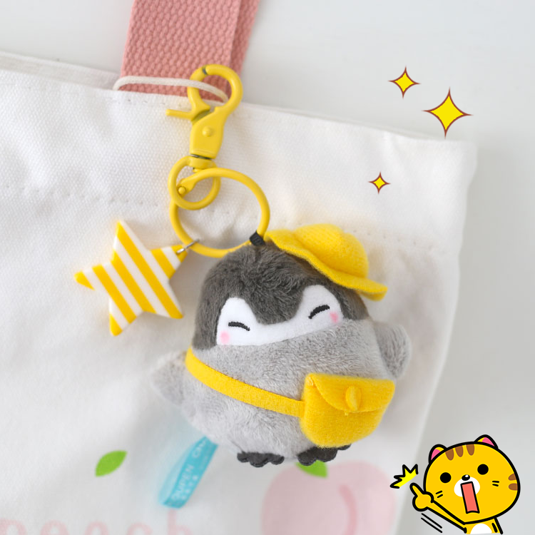 ins net red Japanese little Penguin school bag pendant Plush doll Animal female keychain chain Student doll pendant
