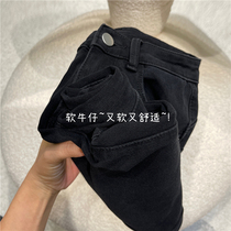 Giant thin ~ close eyes into black tight small feet jeans women Spring and Autumn slim slim stretch pencil pants women