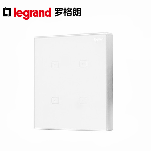 Legrand switch socket panel Shi Dian white four-position touch sensing with LED flat wall power supply Type 86