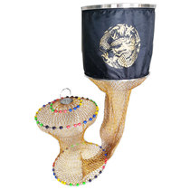 Light swim black pit fish guard braided racket double-line quick-drying net pocket nylon anti-hanging fishing equipment package stainless steel ring