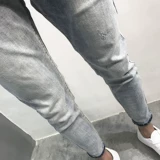 Ins White Blue Cat Nine -point Jeans Jeanior Spring и Summer New Han Xiu Siaoyu Society Youth Douyin Kuaishou