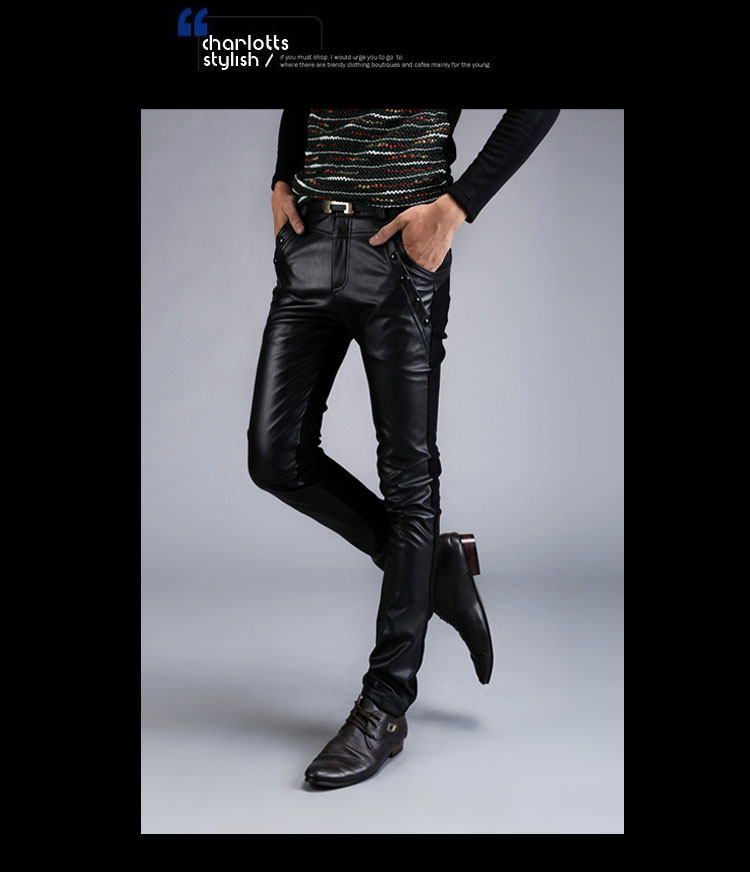 Pantalon cuir homme serré pour hiver - Ref 1489117 Image 15