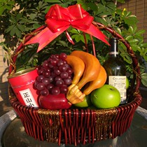 Woven Fruit Basket Brown Portable Fruit Basket Red Gift basket Fruit basket Supermarket Fruit basket