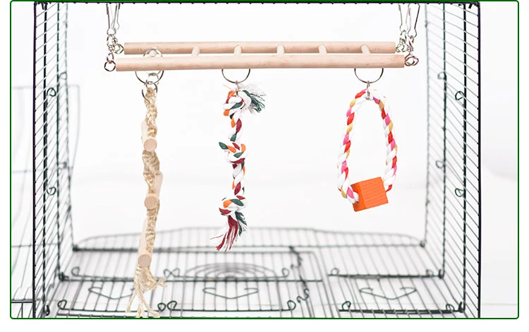 Vẹt kết hợp vừa và nhỏ Tiger da đu thang thang cắn cắn đồ chơi Parrot toy - Chim & Chăm sóc chim Supplies