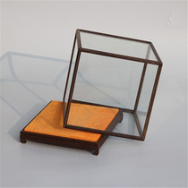 Redwood glass cover display cabinet Buddha statue cover vertical dust cover chicken wing wood treasure cage 30303535 can be customized