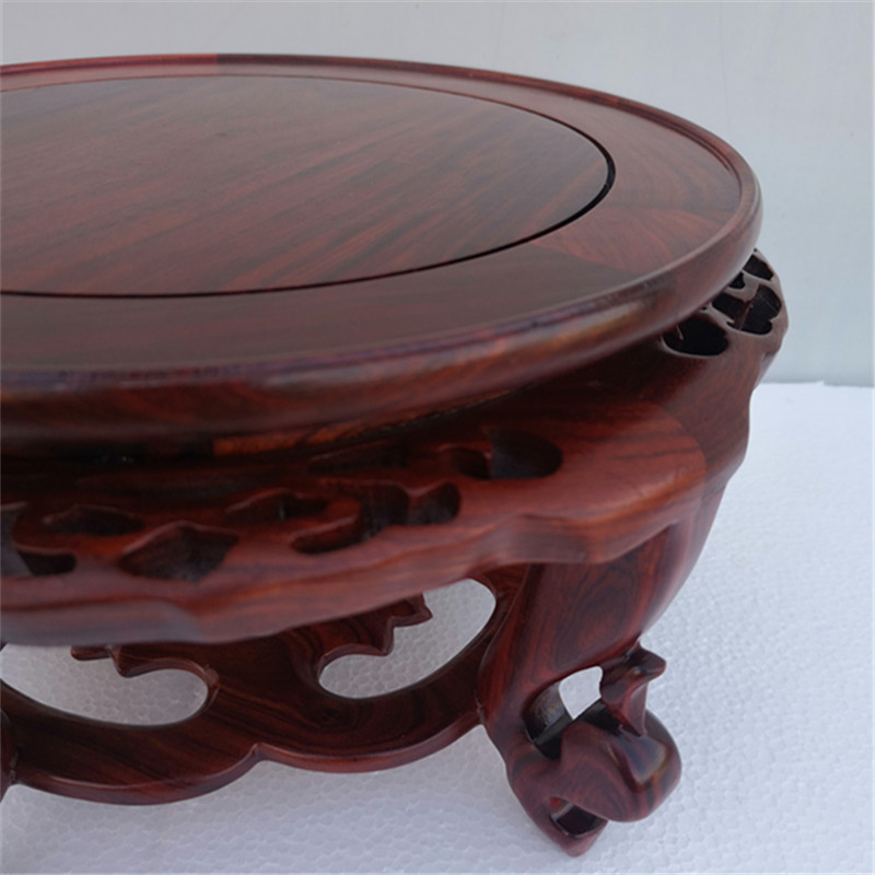 What annatto red acid flowers red sandalwood vase, the teapot furnishing articles an egg - shaped miniascape of base frame high base