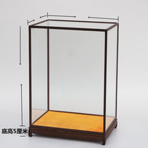 Chicken wing Wood Buddha statue glass cover ornaments dust cover strange stone glass display box can be customized with lamp 4530